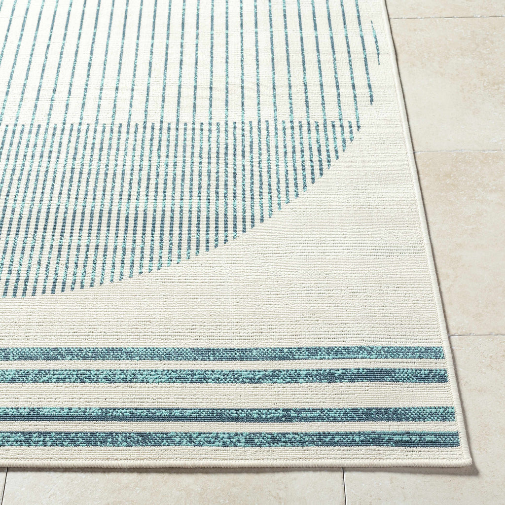 Nabil Slate Blue Outdoor Area Rug - Clearance