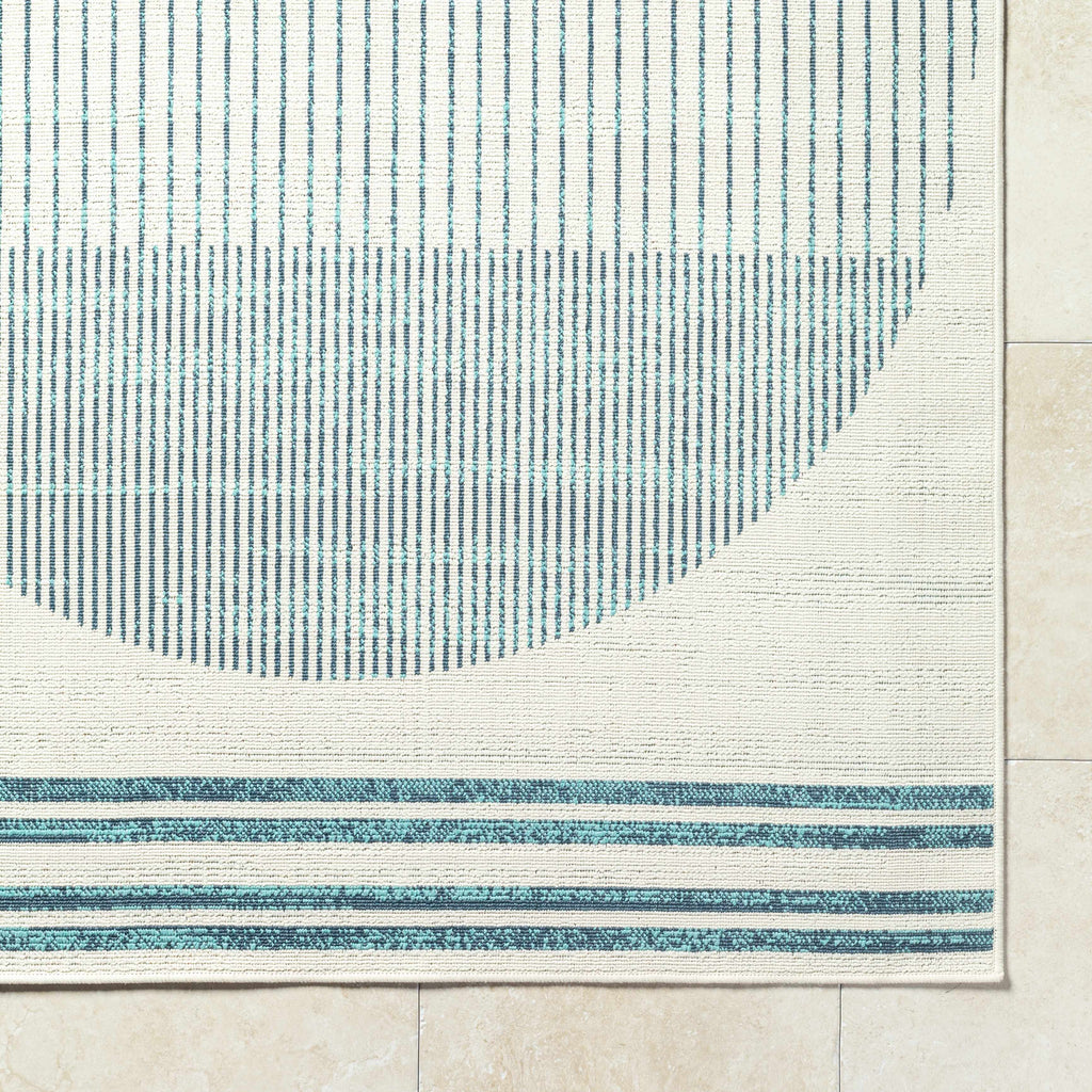Nabil Slate Blue Outdoor Area Rug - Clearance
