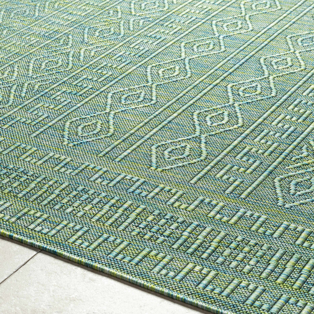 Nuela Green Outdoor Area Rug - Clearance