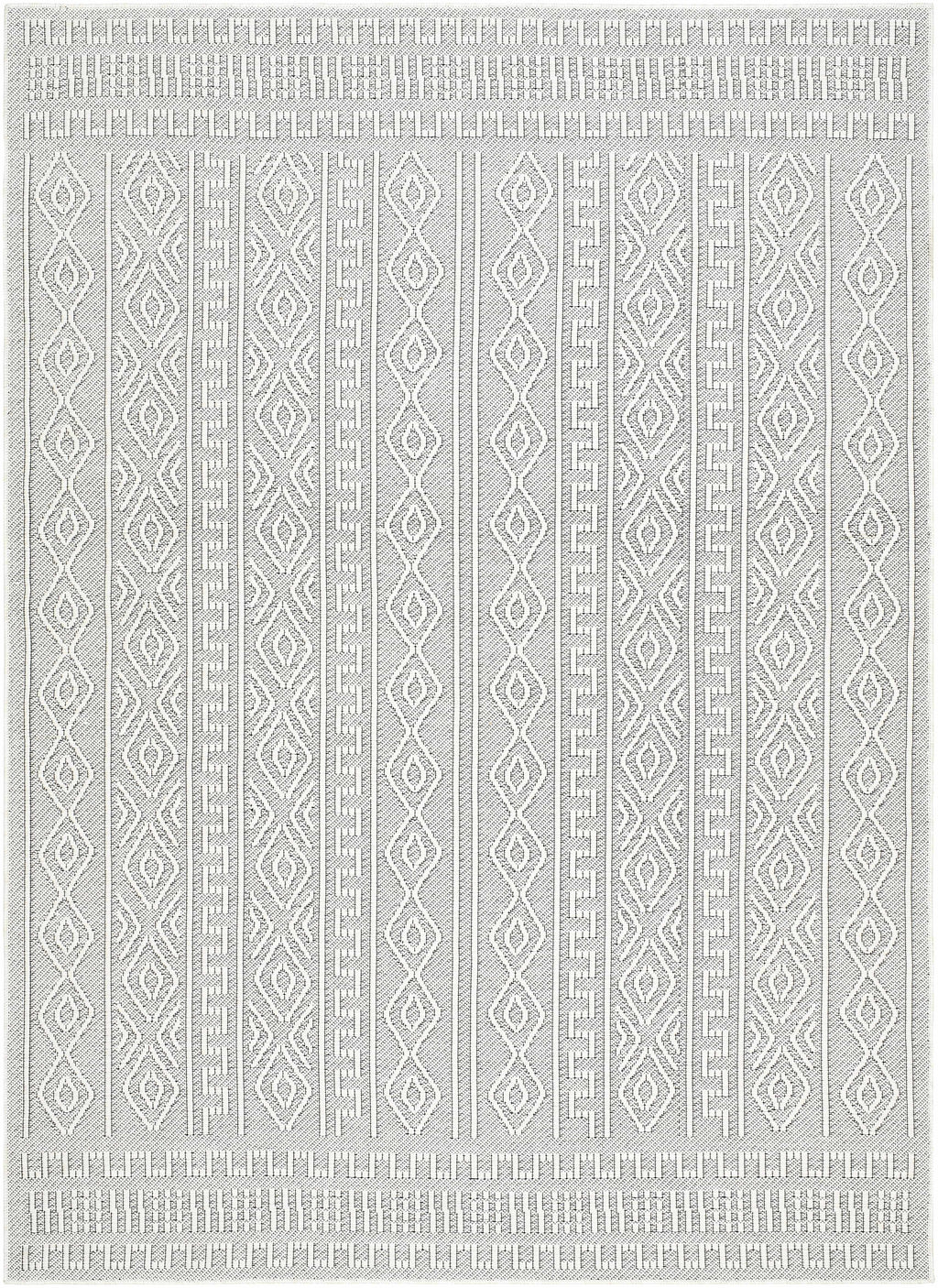 Nuela Light Gray Outdoor Area Rug - Clearance