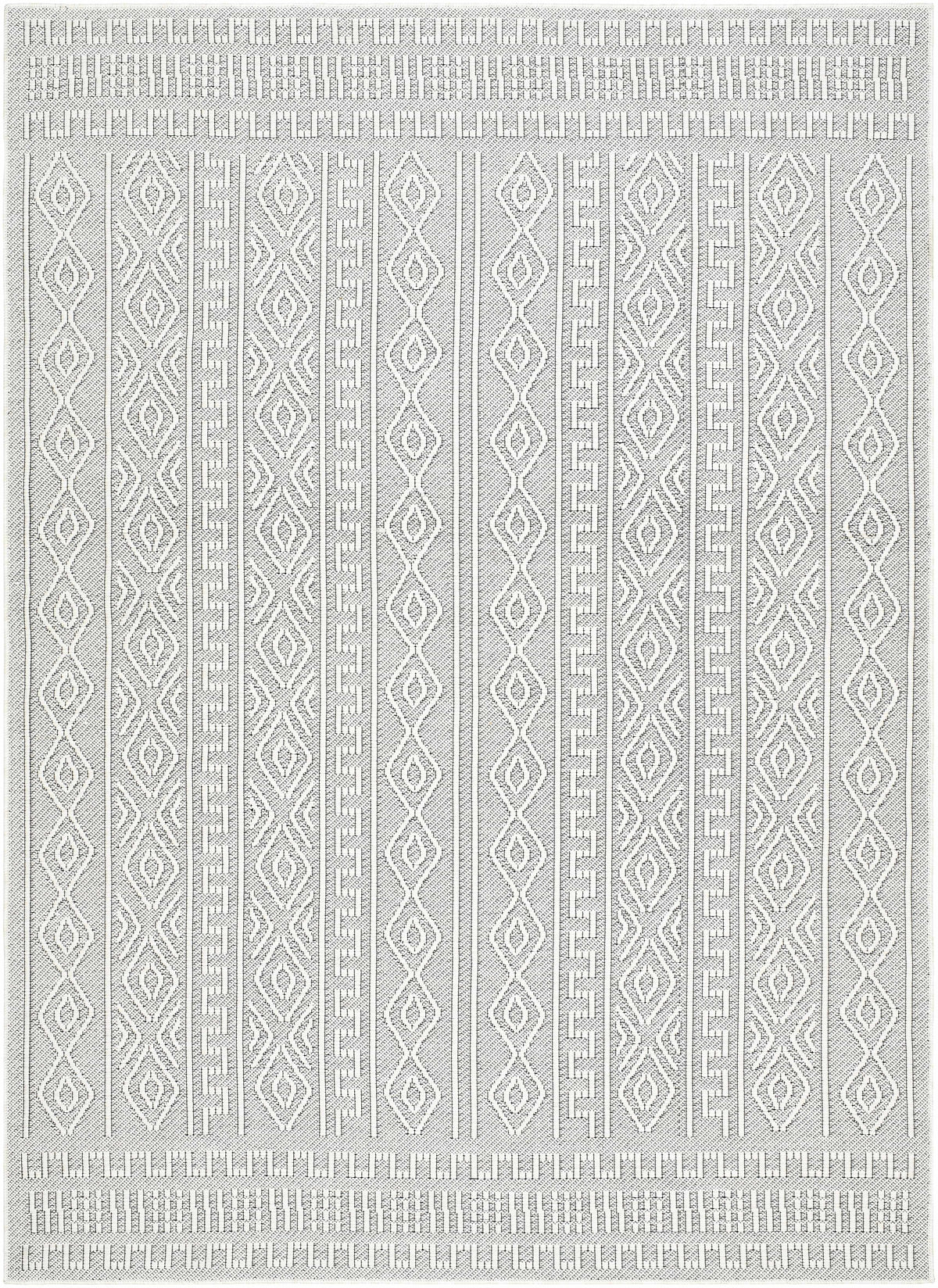 Nuela Light Gray Outdoor Area Rug - Clearance