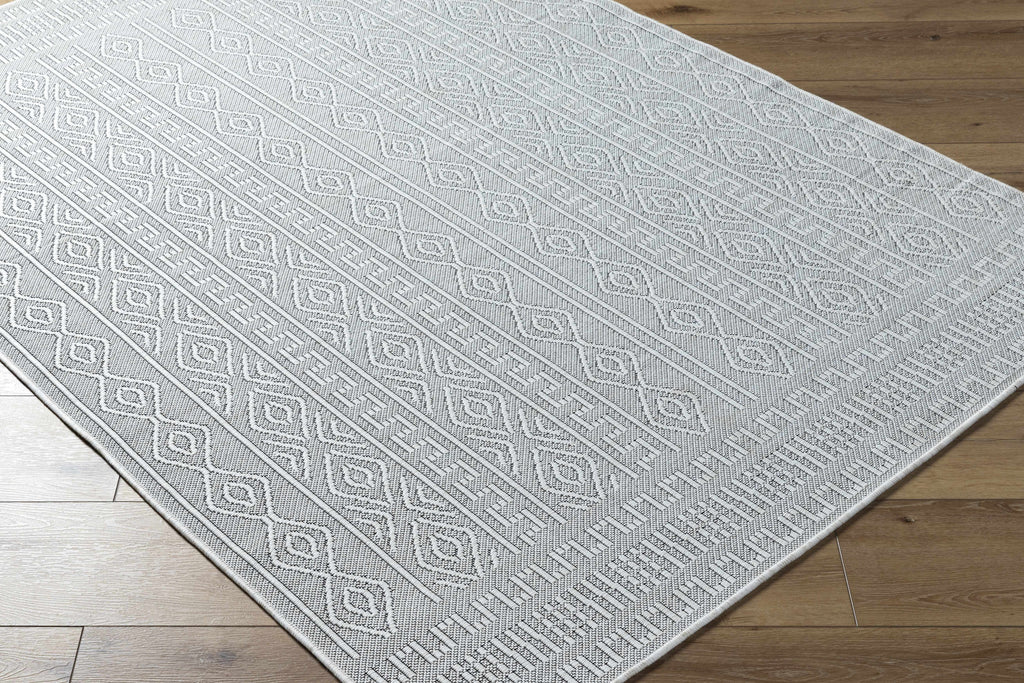 Nuela Light Gray Outdoor Area Rug - Clearance
