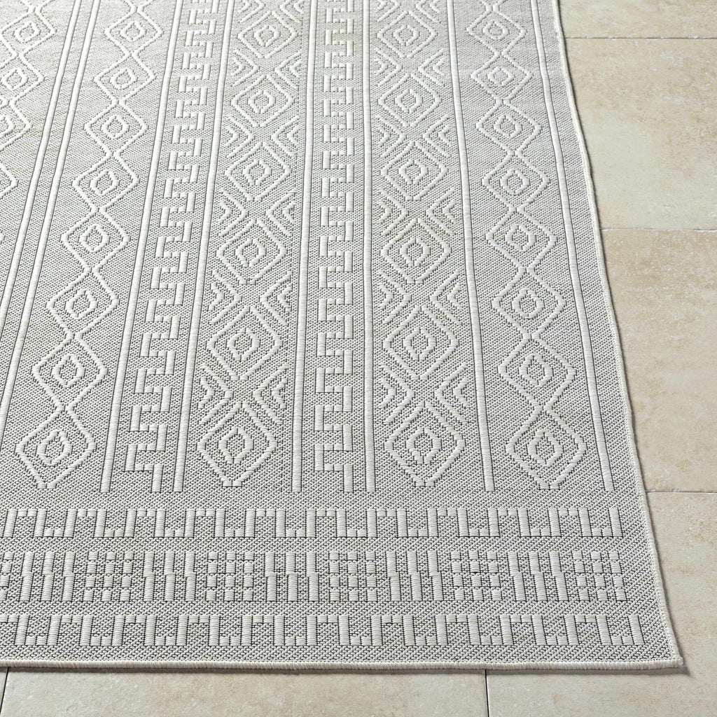 Nuela Light Gray Outdoor Area Rug - Clearance