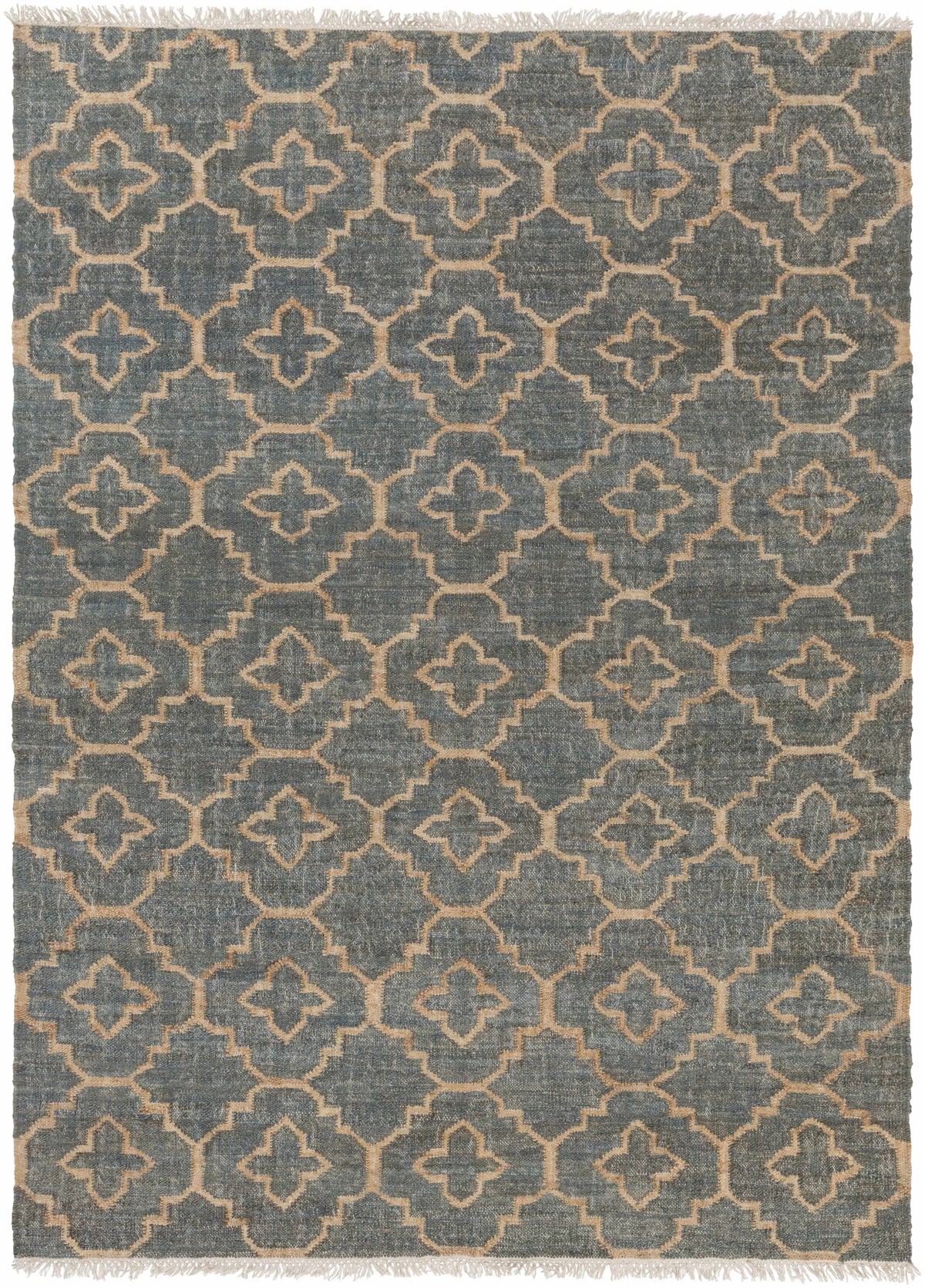 Niceville Handcrafted Fringed Jute Carpet - Clearance