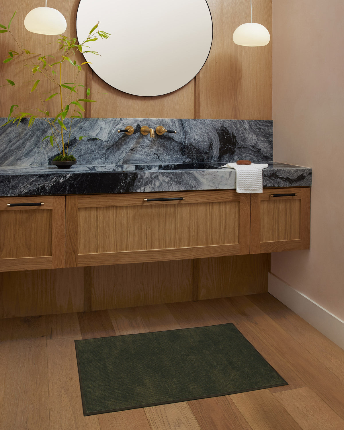 Nico Solid Olive Flatwoven Rug