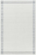 Nimue Cream & Charcoal Bordered Area Rug - Clearance