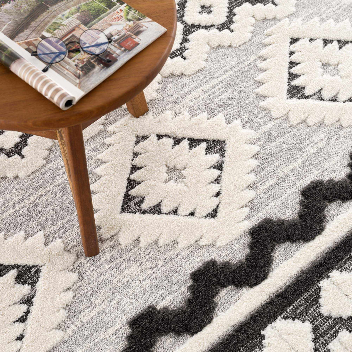 Dinganen High/Low Pile Area Rug - Clearance