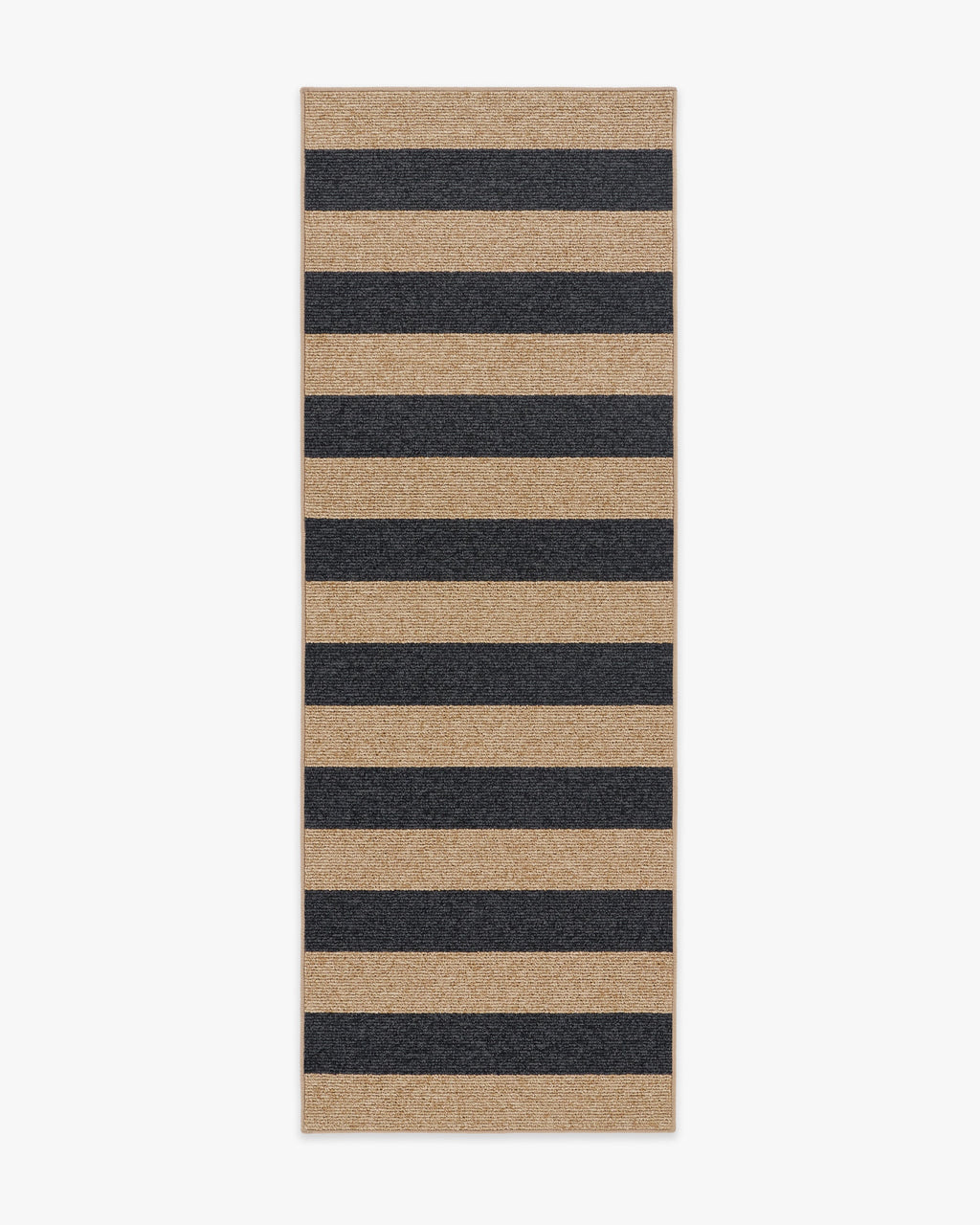 Nolan Bold Stripe Natural & Black Performance Weave Rug