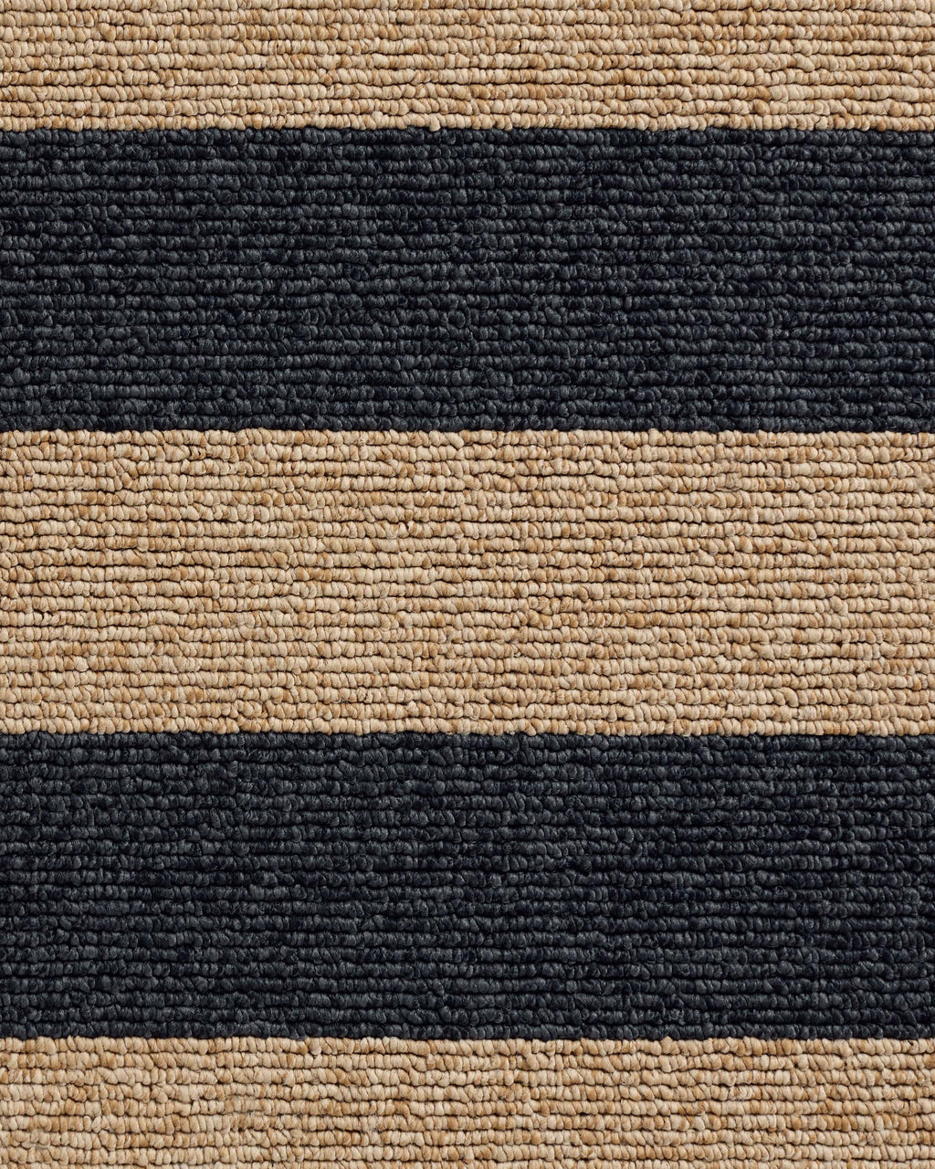 Nolan Bold Stripe Natural & Black Performance Weave Rug