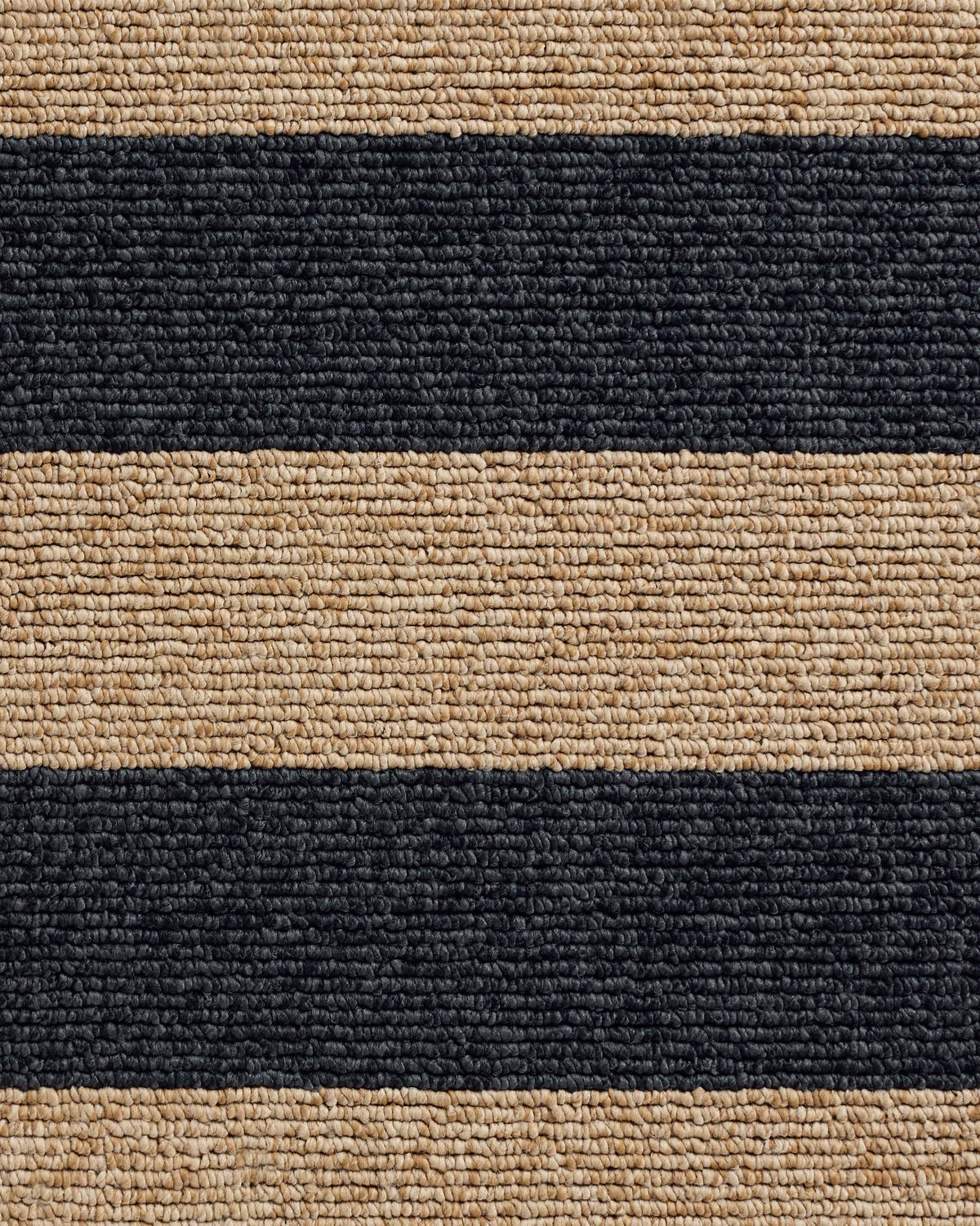 Nolan Bold Stripe Natural & Black Performance Weave Rug