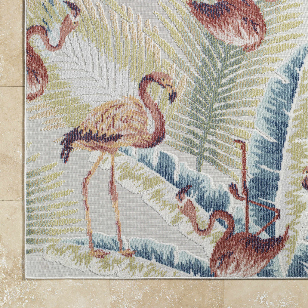Nayan Light Slate Outdoor Area Rug - Clearance