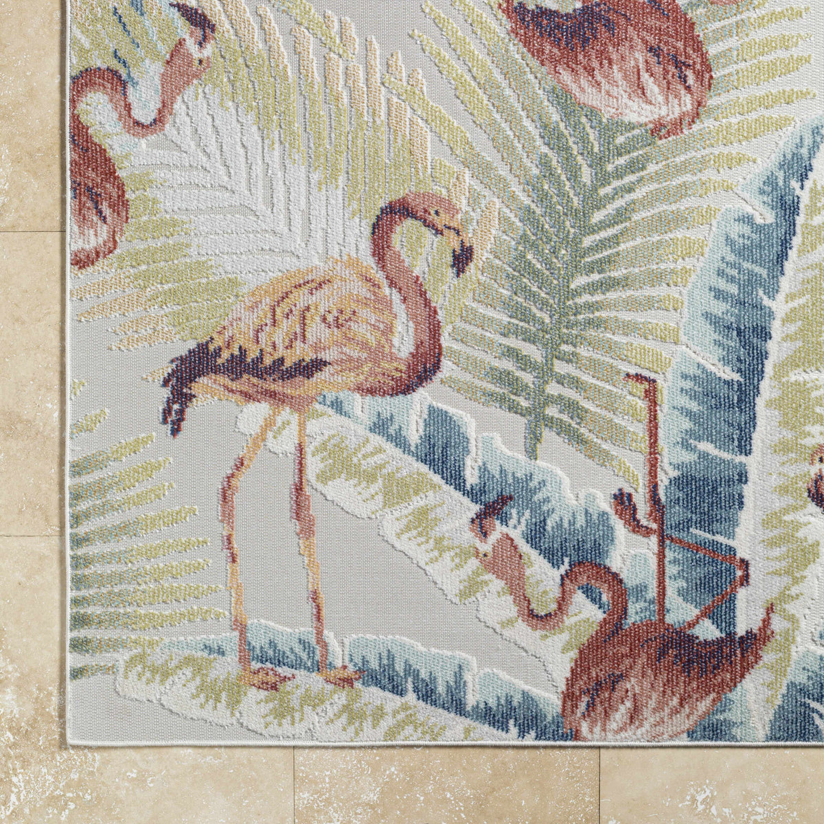 Nayan Light Slate Outdoor Area Rug - Clearance