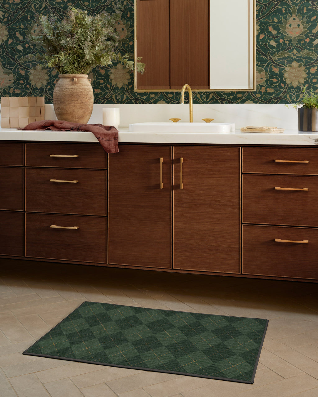Oliver Argyle Forest Green Flatwoven Rug