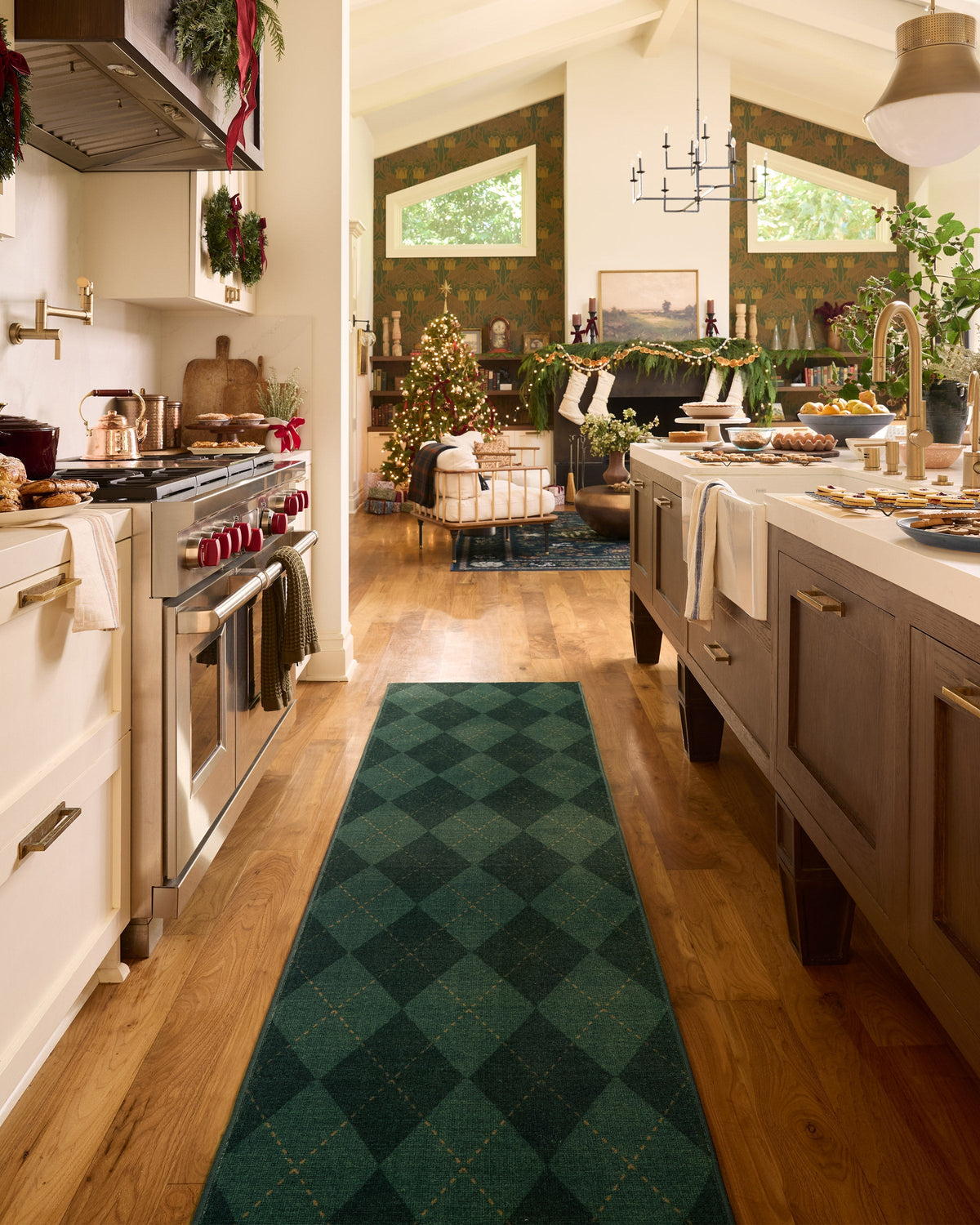 Oliver Argyle Forest Green Flatwoven Rug