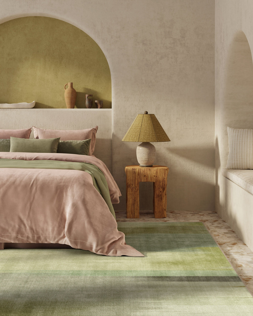Ombré Mirage Green Flatwoven Rug