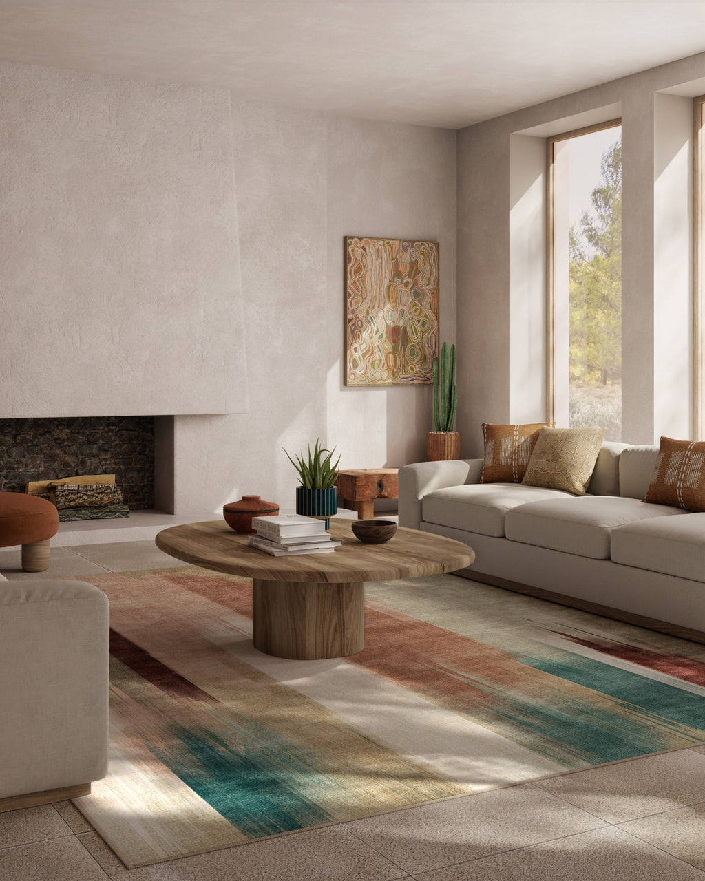 Ombré Mirage Terracotta & Teal Rug