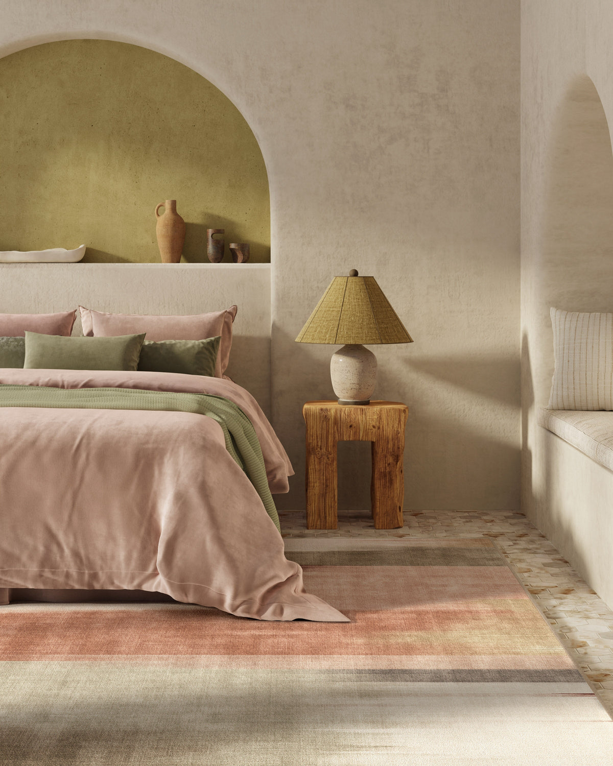 Ombré Mirage Terracotta & Teal Flatwoven Rug
