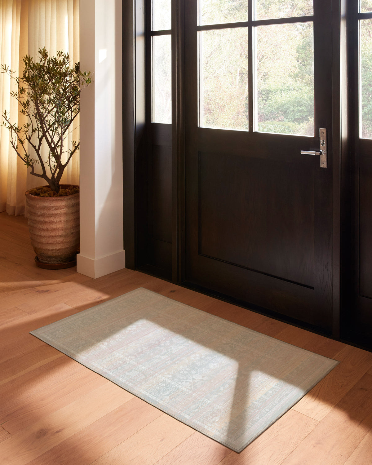 Ophelia Grey & Blue Flatwoven Rug
