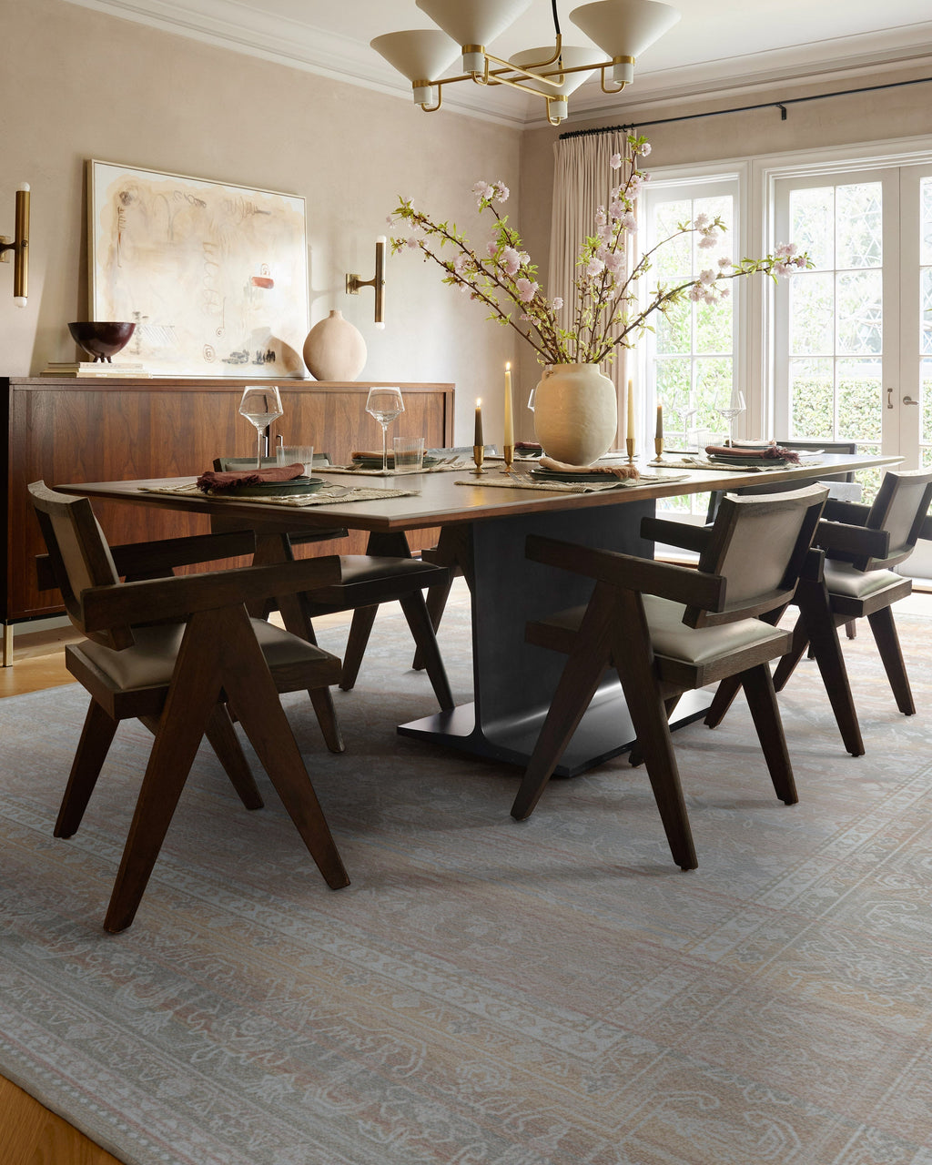 Ophelia Grey & Blue Flatwoven Rug