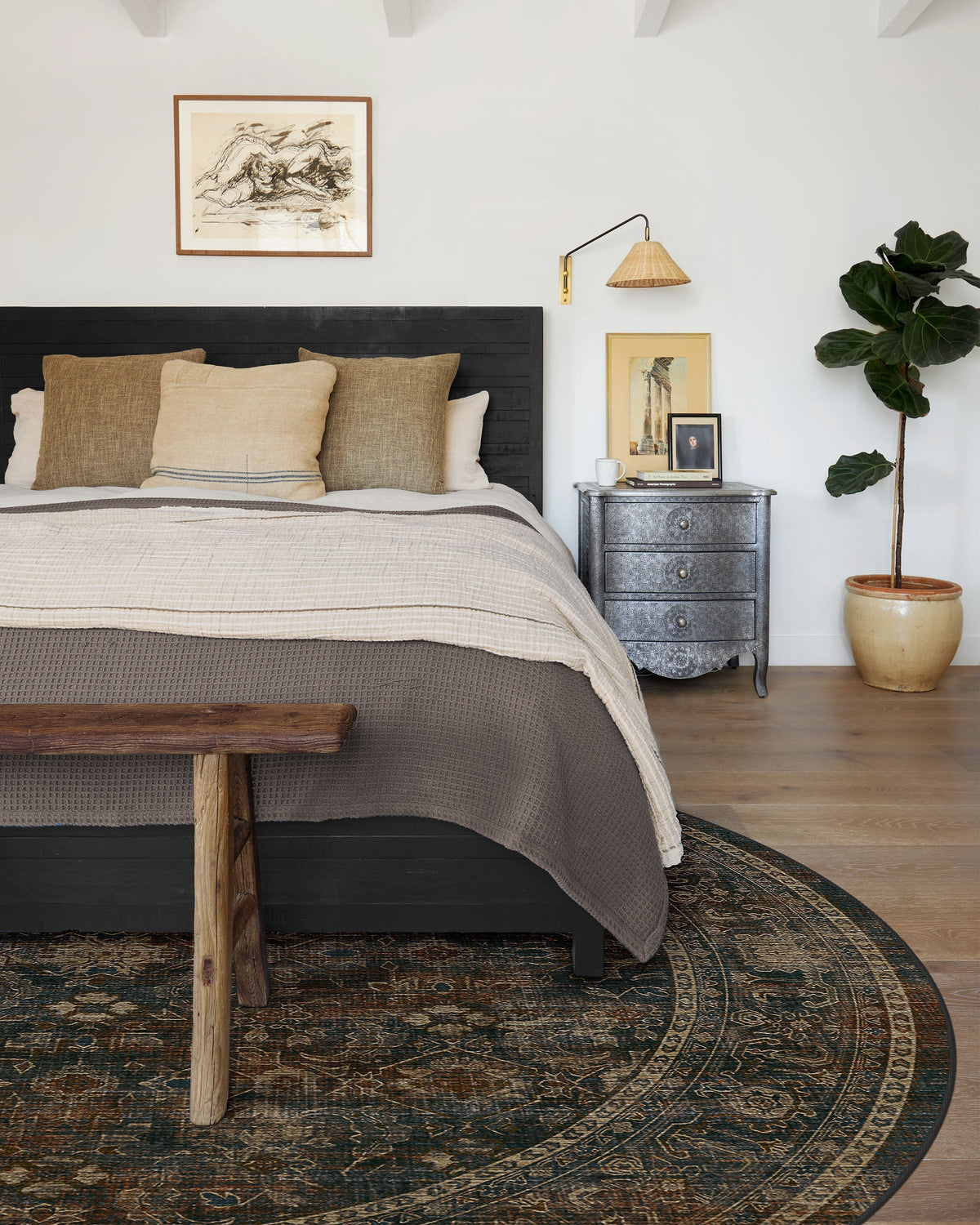 Ophelia Navy & Redwood Flatwoven Rug
