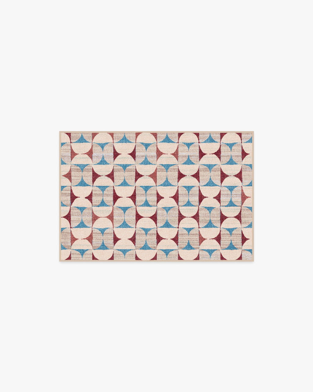 Orana Red & Light Blue Rug