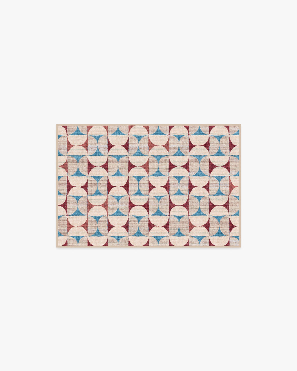 Orana Red & Light Blue Flatwoven Rug