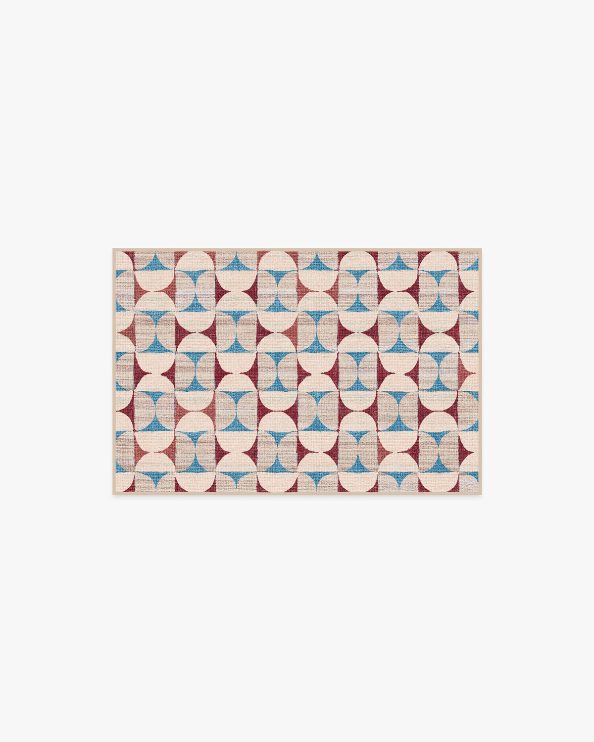 Orana Red & Light Blue Flatwoven Rug