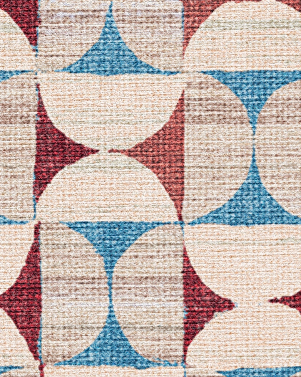 Orana Red & Light Blue Flatwoven Rug