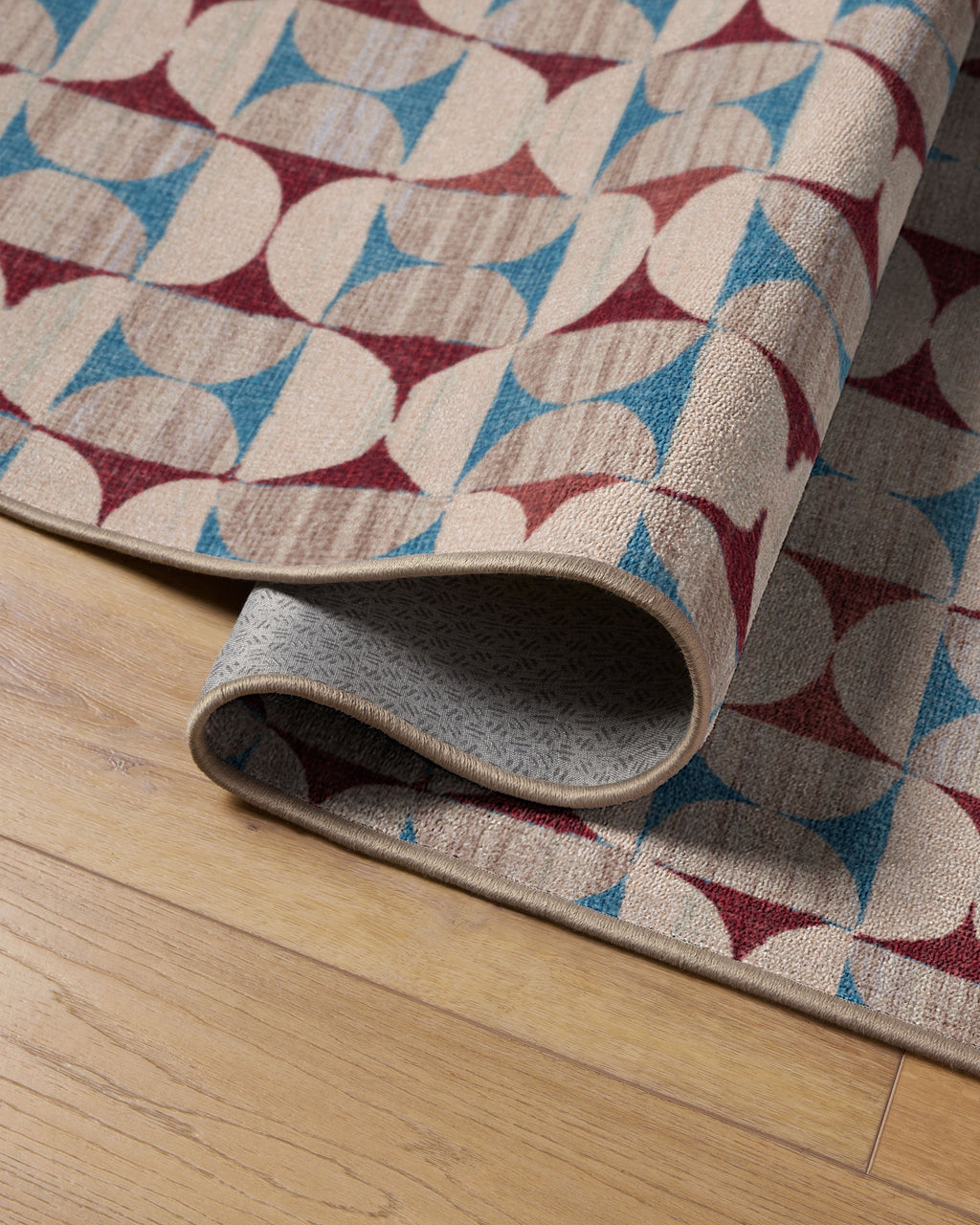 Orana Red & Light Blue Flatwoven Rug