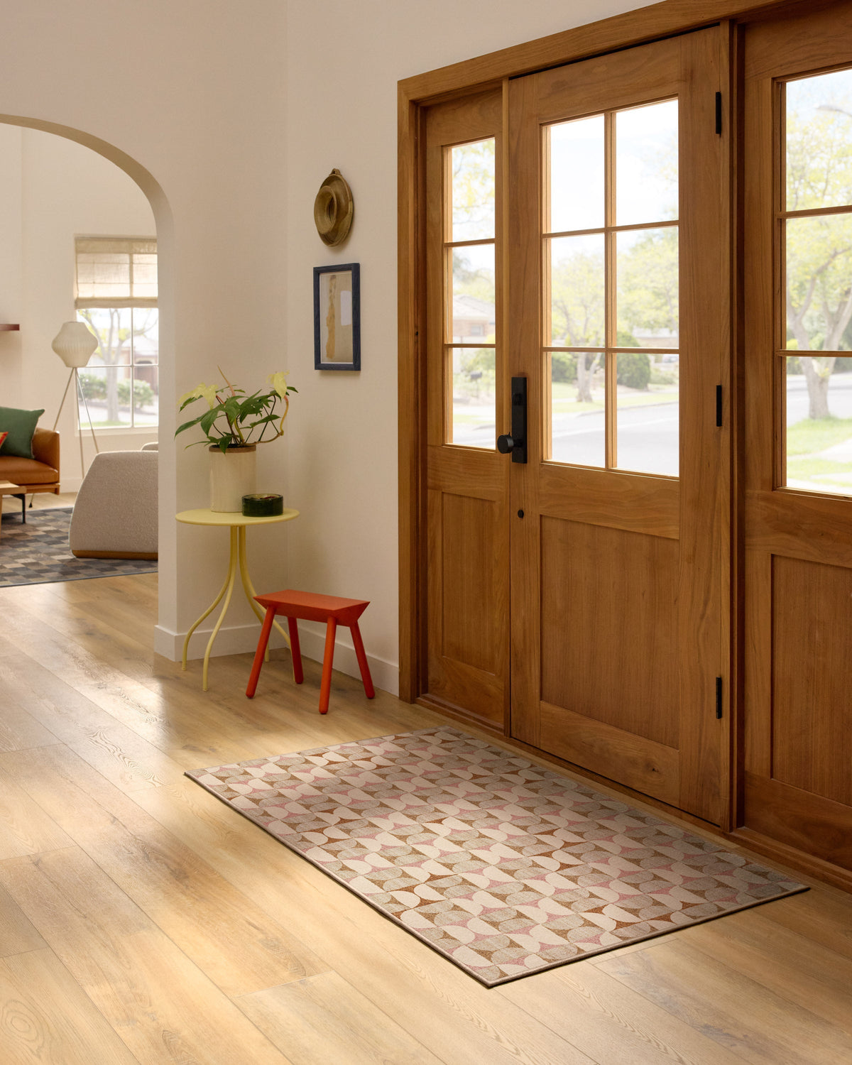 Orana Soft Pink & Natural Flatwoven Rug