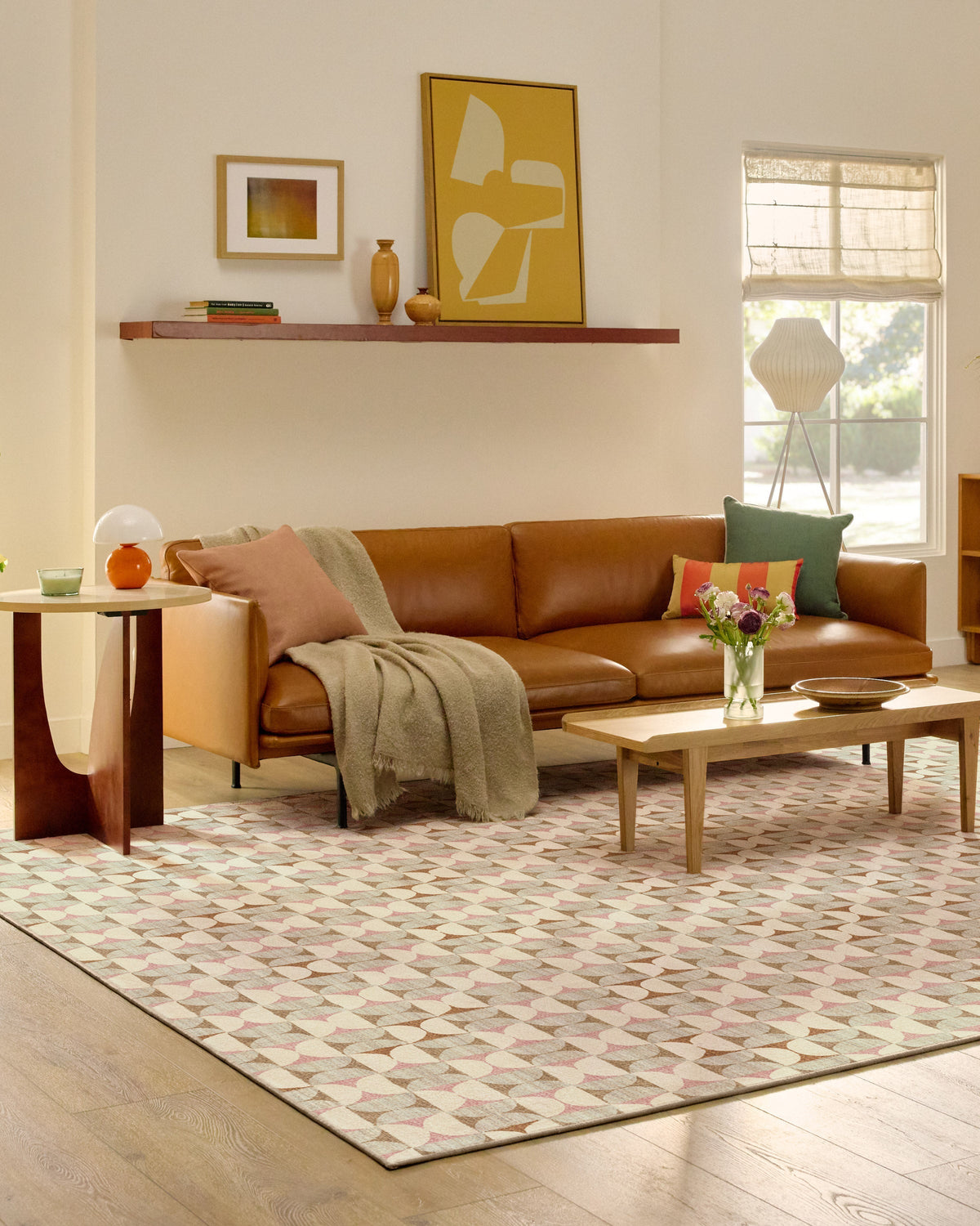 Orana Soft Pink & Natural Flatwoven Rug