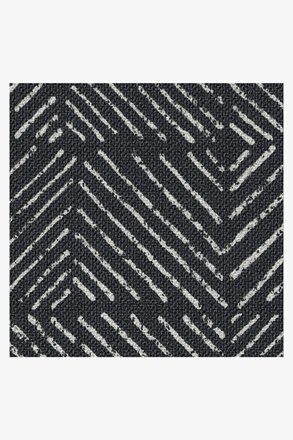 Parquet Black Outdoor Rug