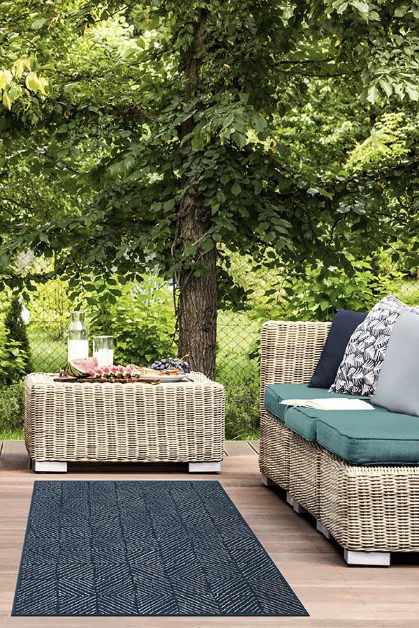 Parquet Navy Outdoor Rug