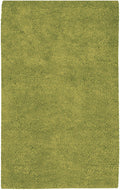 Frederika Solid Olive Green Wool Shag Rug - Clearance