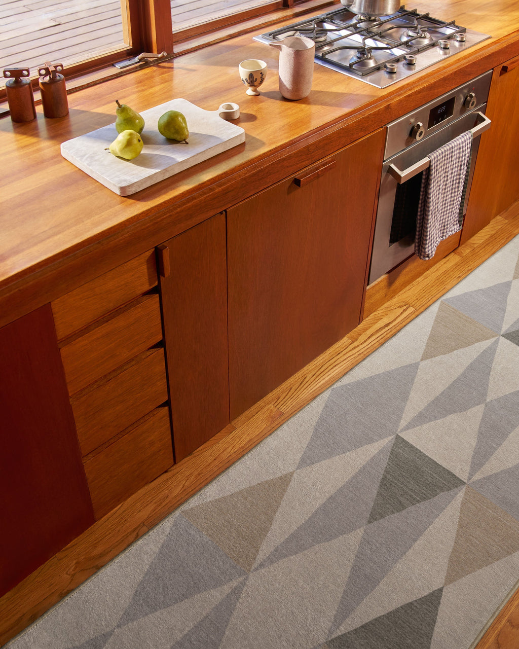 Pennant Grey Flatwoven Rug by Jonathan Adler