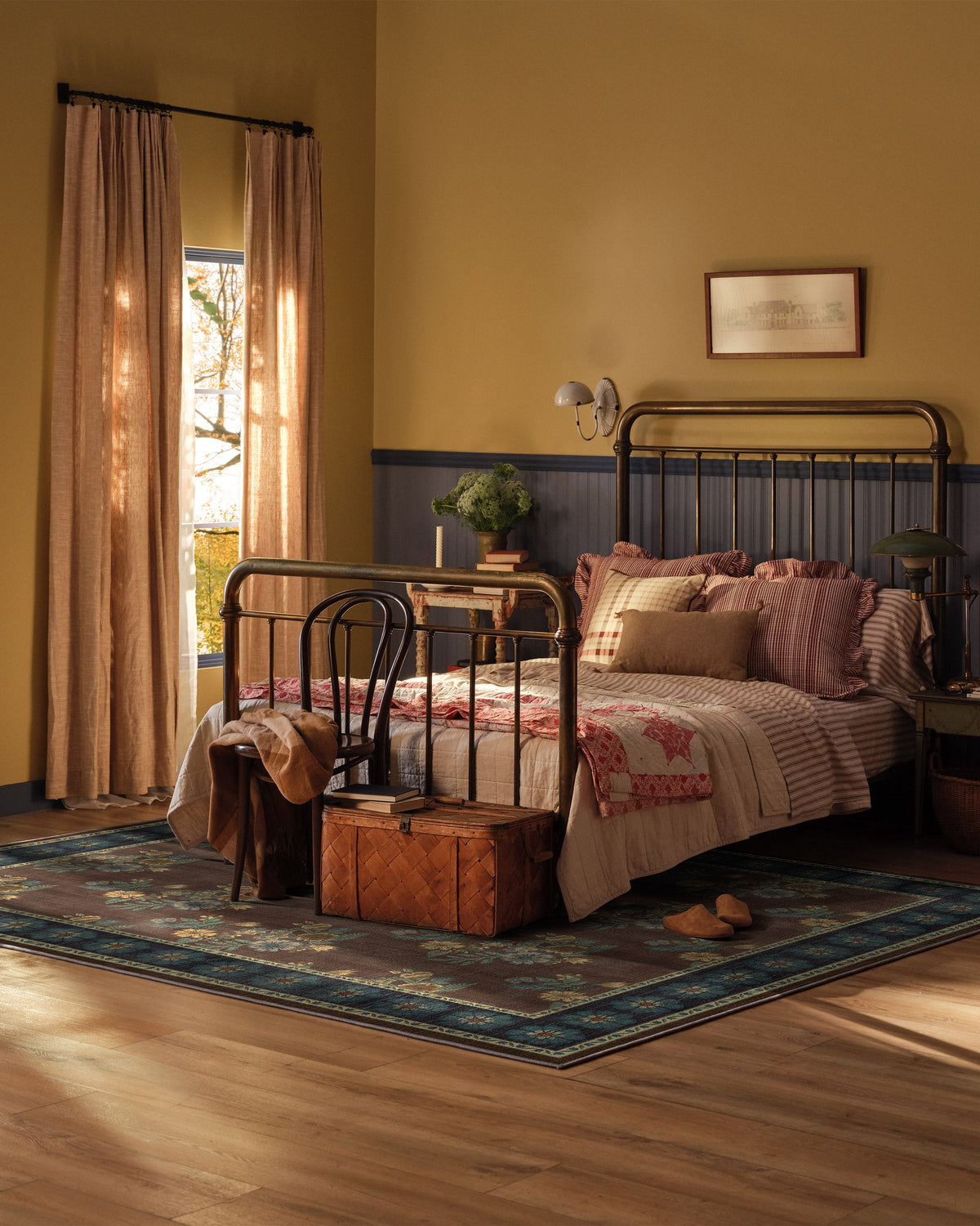Pennywood Brown & Blue Rug