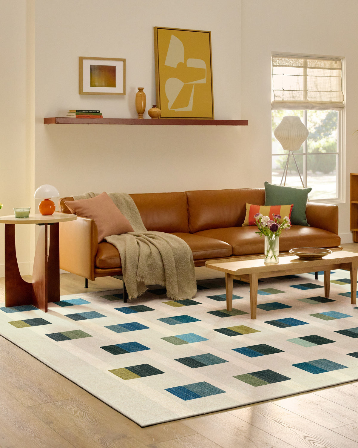 Pezzo Teal Flatwoven Rug