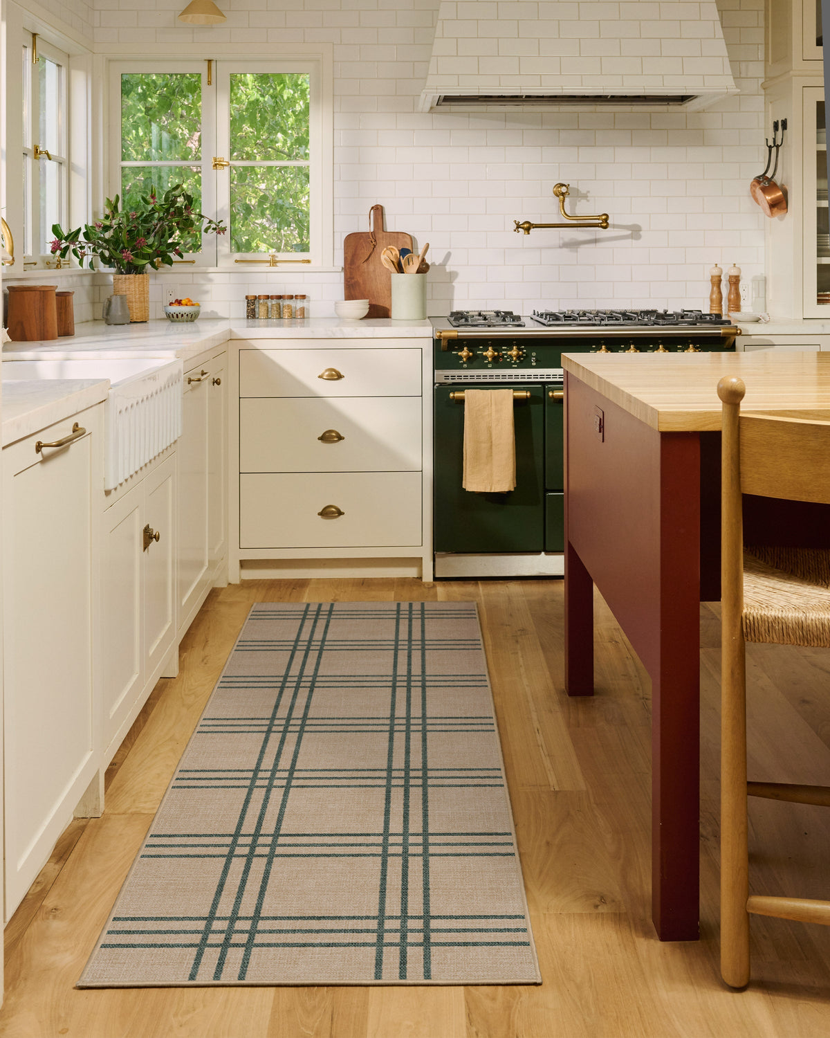 Pierre Olive & Natural Flatwoven Rug
