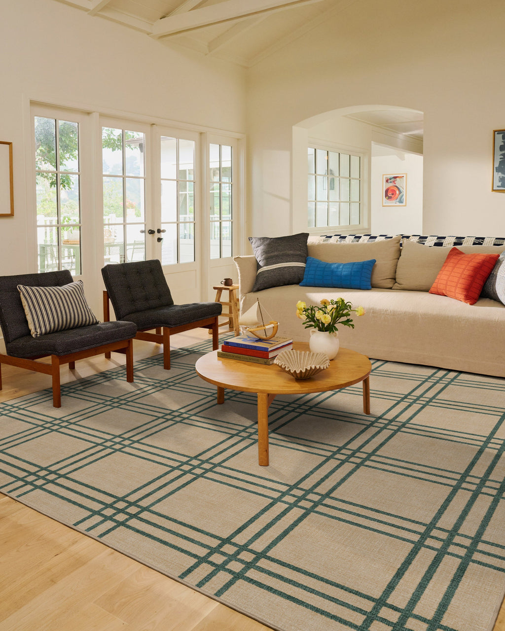 Pierre Olive & Natural Flatwoven Rug