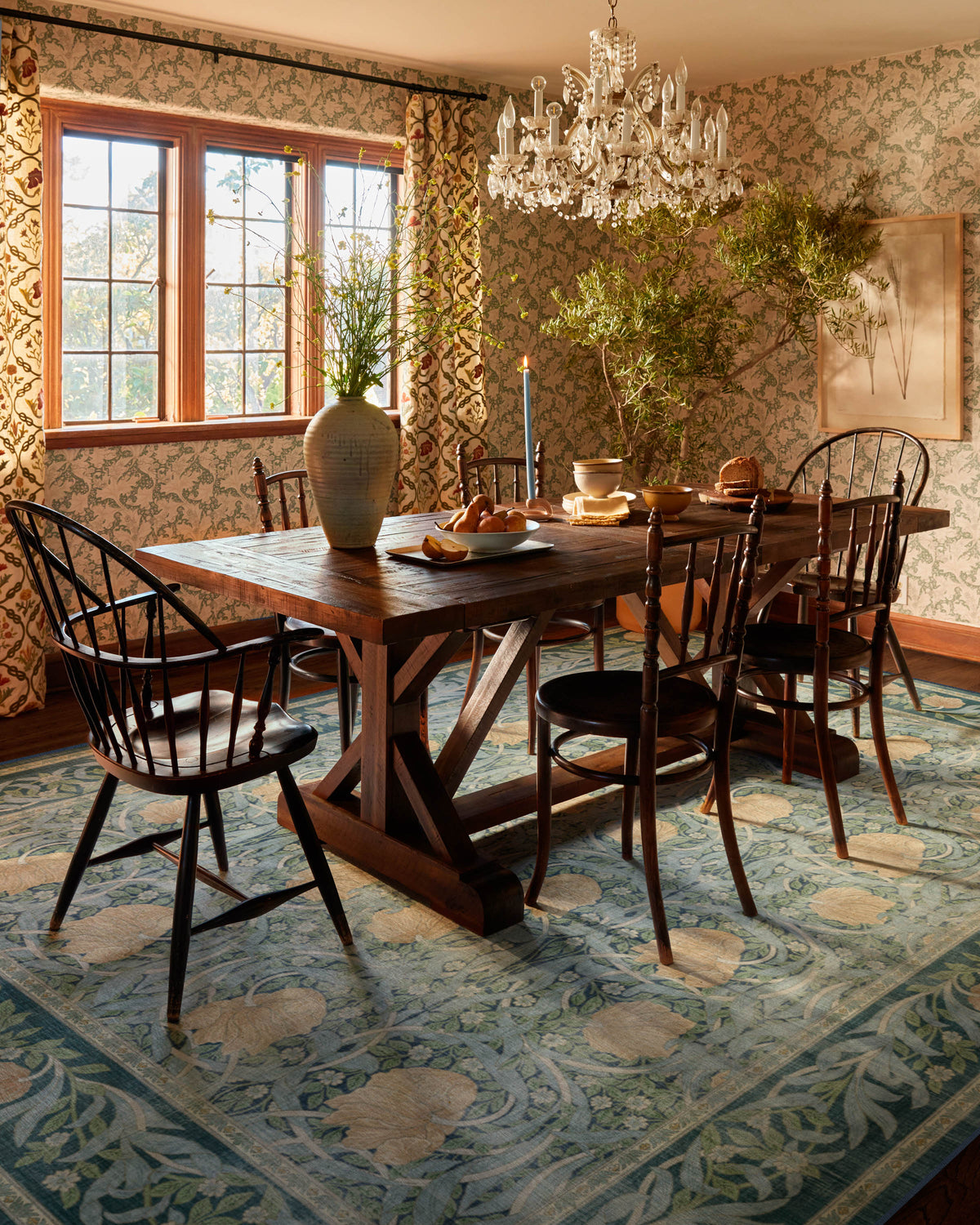 Pimpernel Dusk Blue Rug by Morris & Co.