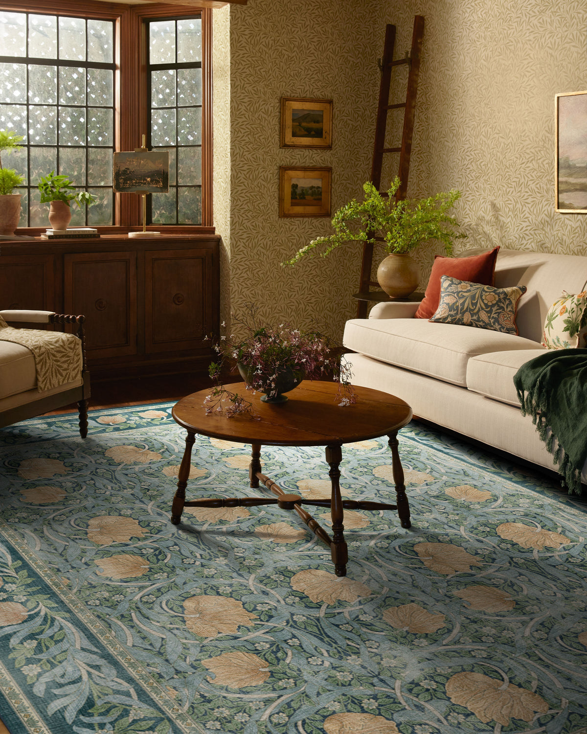 Pimpernel Dusk Blue Rug by Morris & Co.