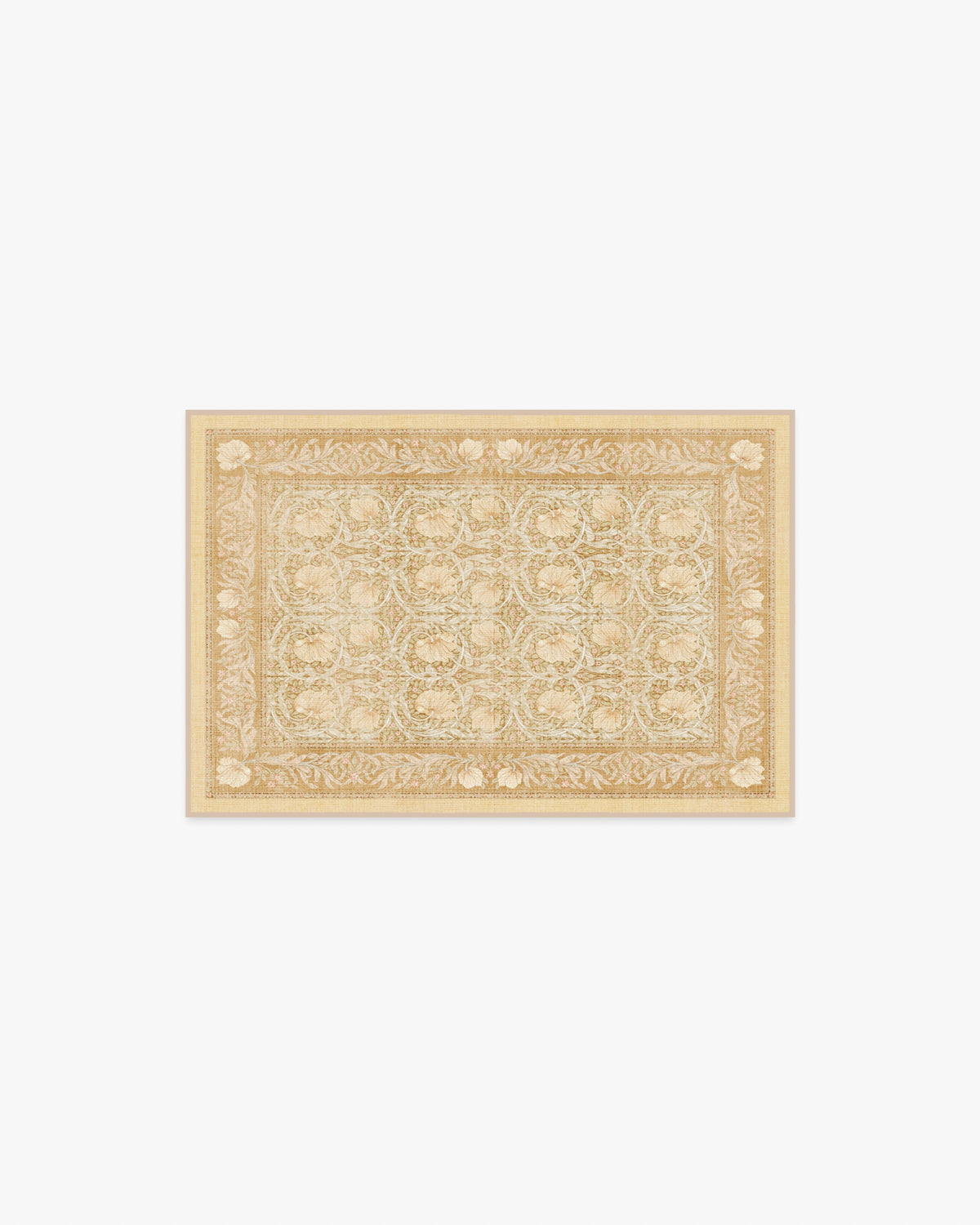 Pimpernel Light Ochre Flatwoven Rug by Morris & Co.