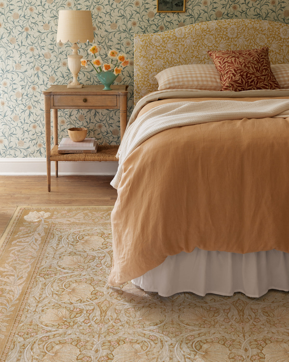 Pimpernel Light Ochre Flatwoven Rug by Morris & Co.