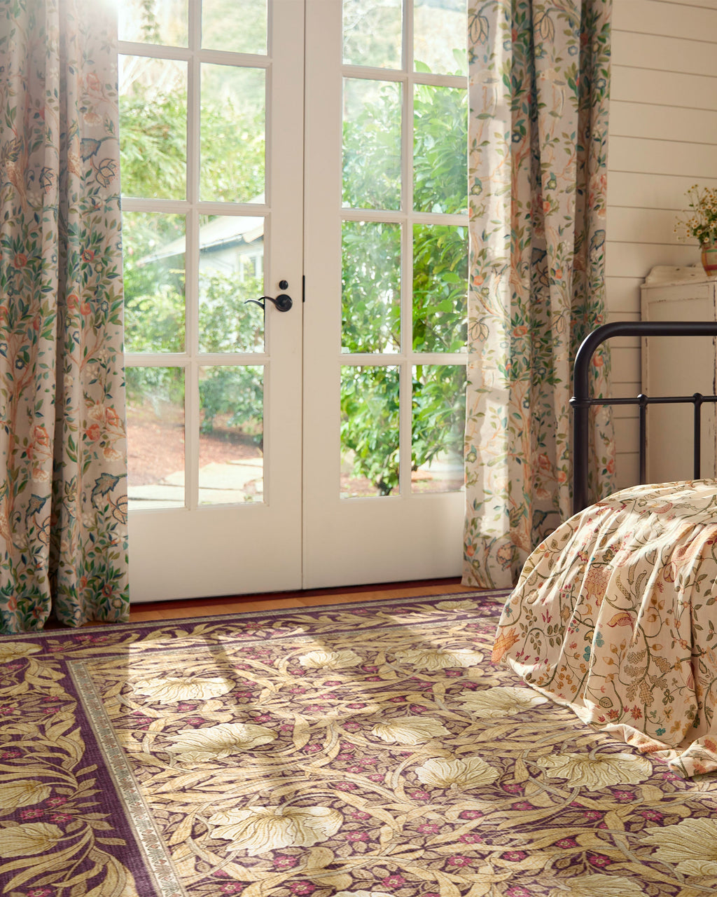 Pimpernel Mauve Flatwoven Rug by Morris & Co.