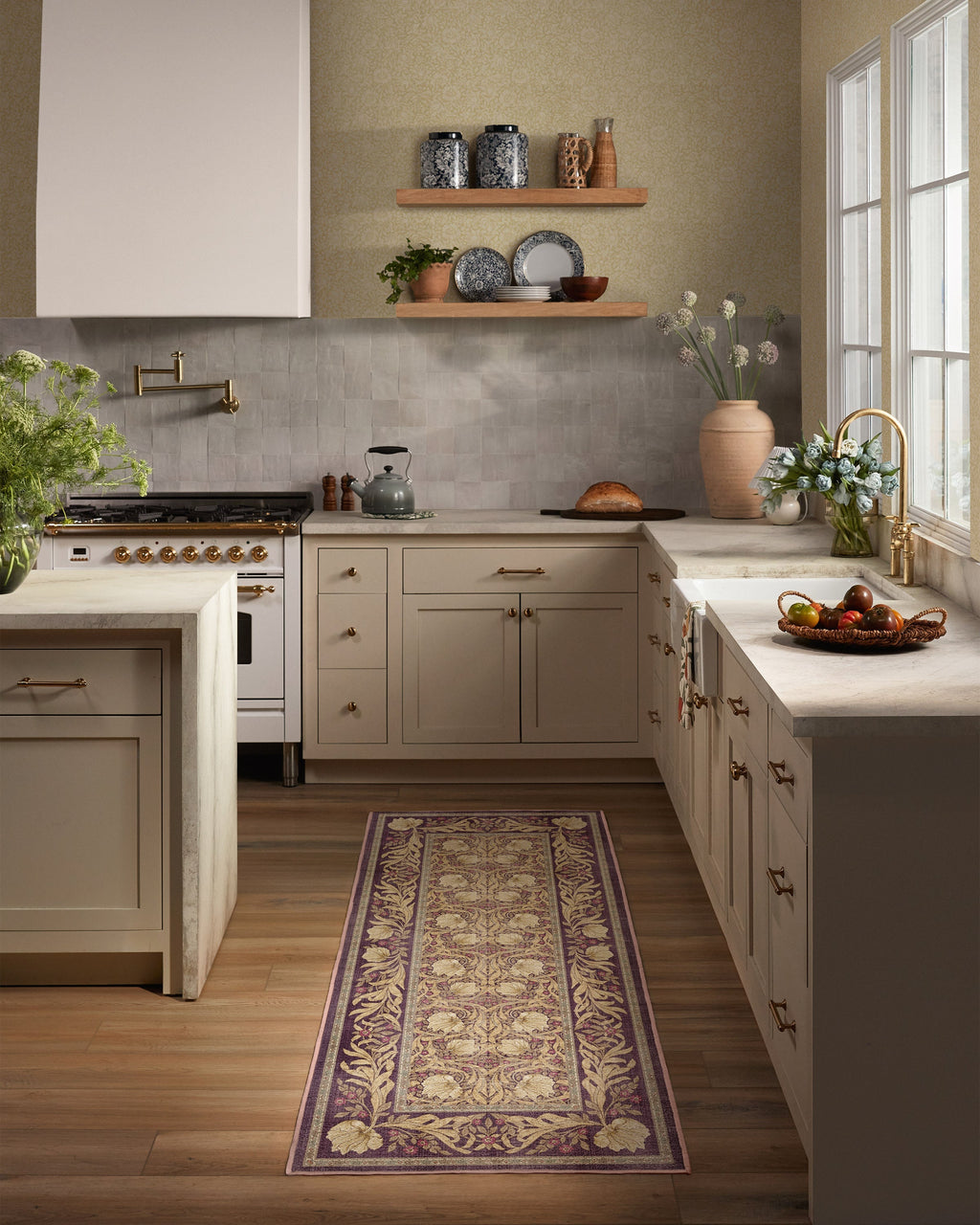 Pimpernel Mauve Rug by Morris & Co.