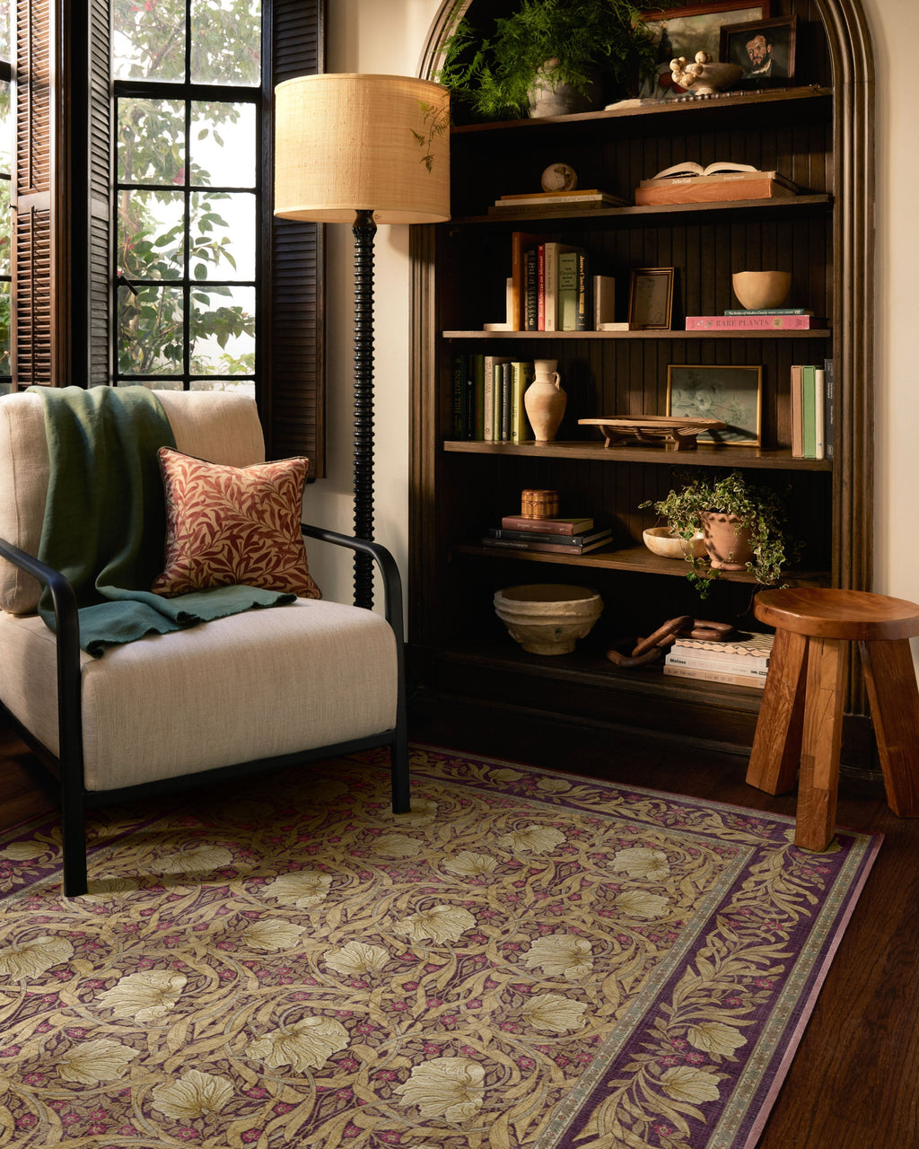 Pimpernel Mauve Rug by Morris & Co.