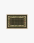 Pine Border Dark Olive Flatwoven Rug