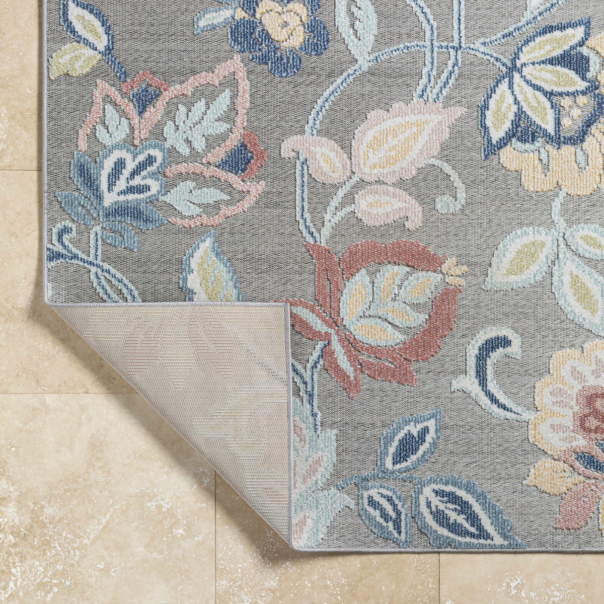 Piers Gray Outdoor Area Rug - Clearance