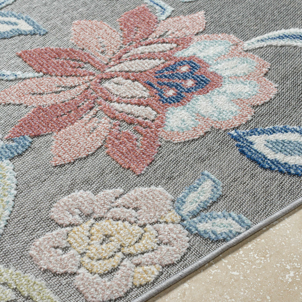 Piers Gray Outdoor Area Rug - Clearance