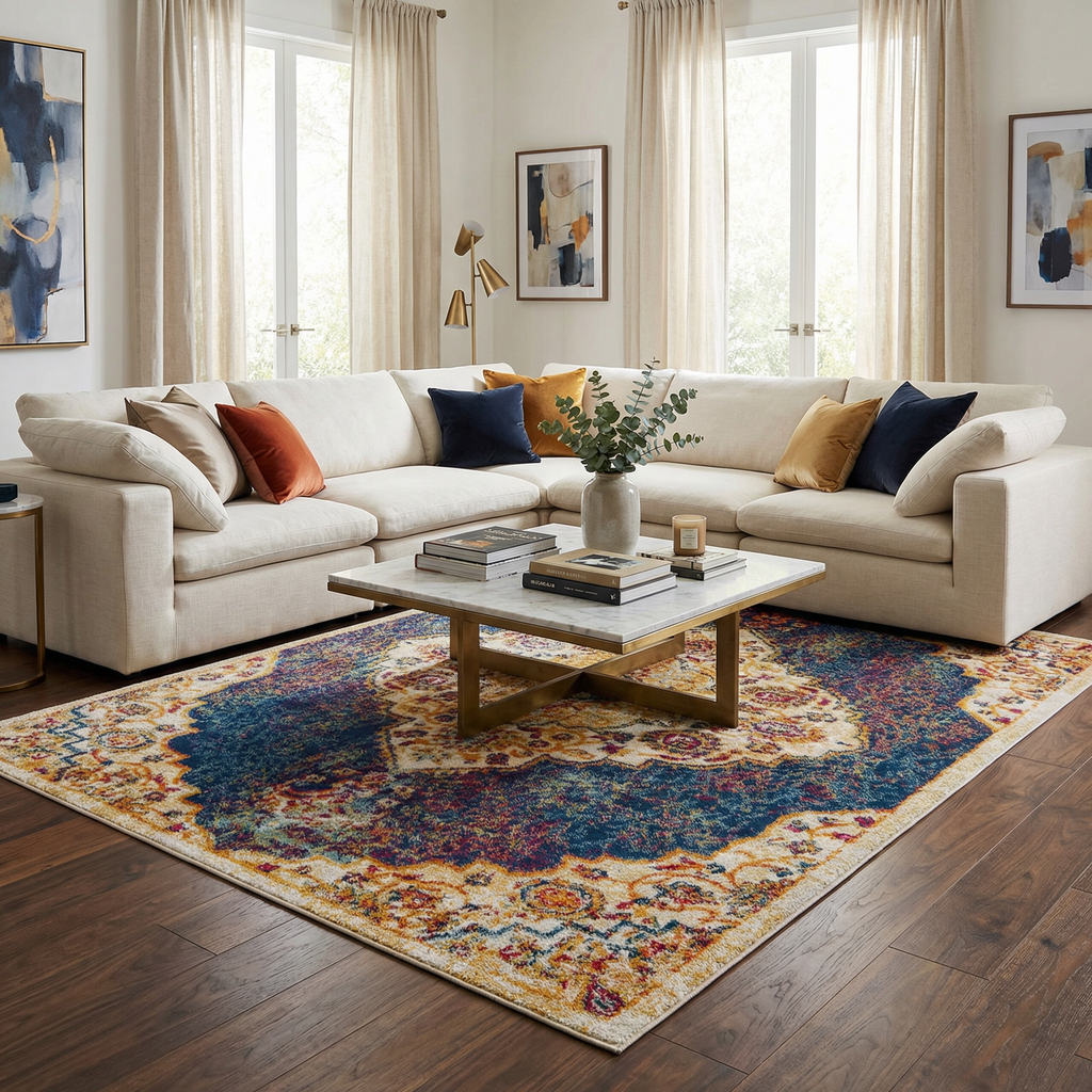 Istanbul Navy Area Rug - Clearance